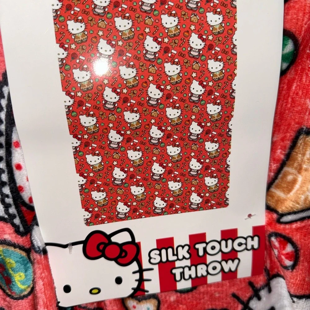 Hello Kitty Holiday Gingerbread Throw Blanket